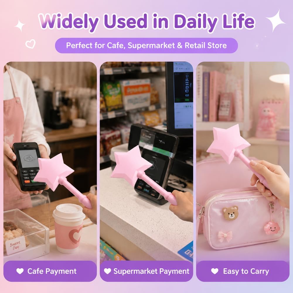 Star Wand Tap-to-Pay Card Holder - Pink