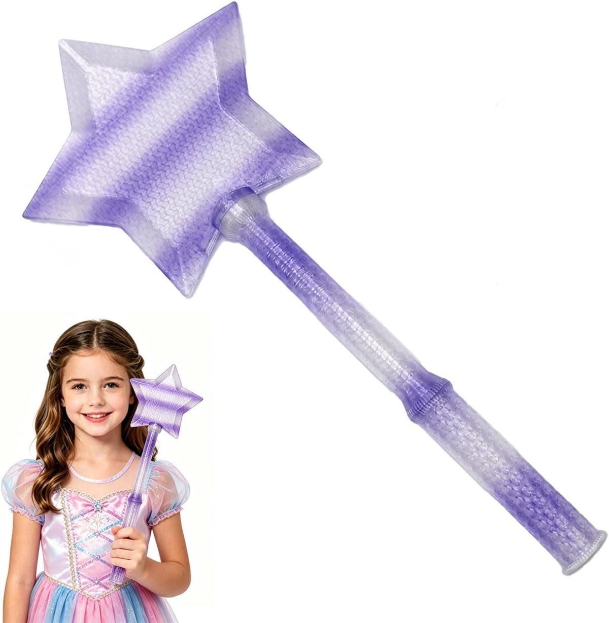 Star Wand Card Holder, Detachable 3-Piece - Purple