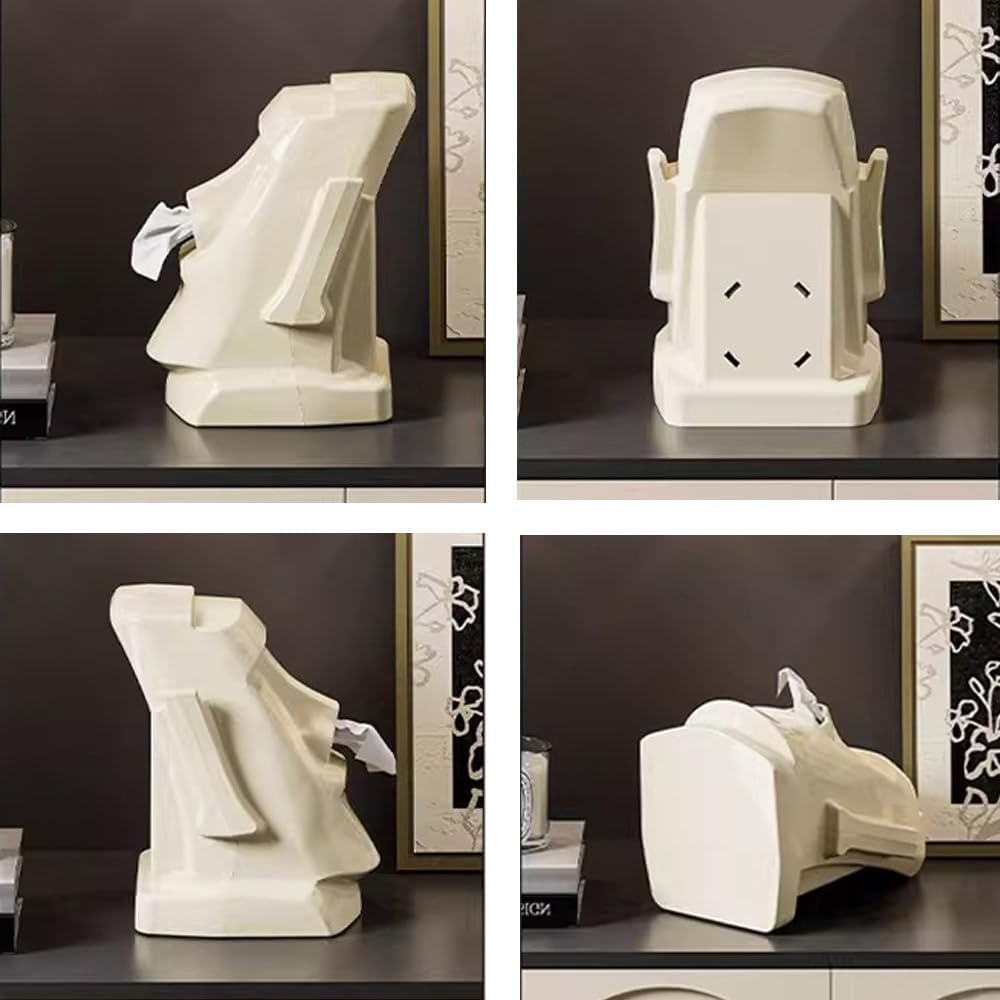 Moai Tissue Box Holder with Headphone Stand - view 4