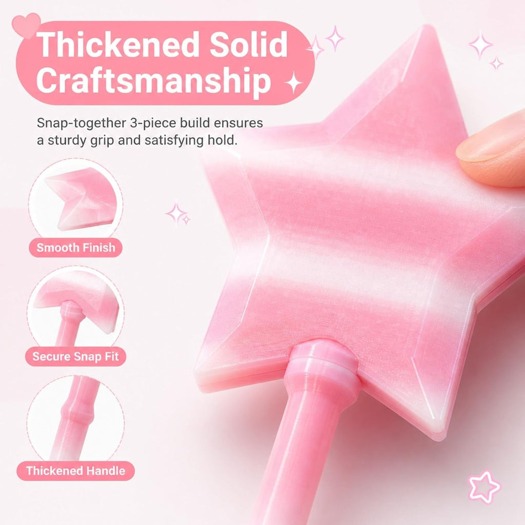 Star Wand Card Holder, Detachable 3-Piece - Pink Gradient