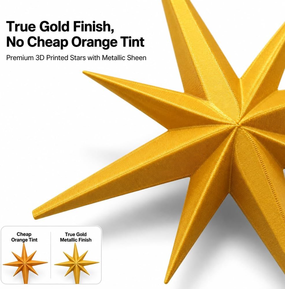 Gold Star Wall Decor, 12-Piece in 5 Sizes - view 4
