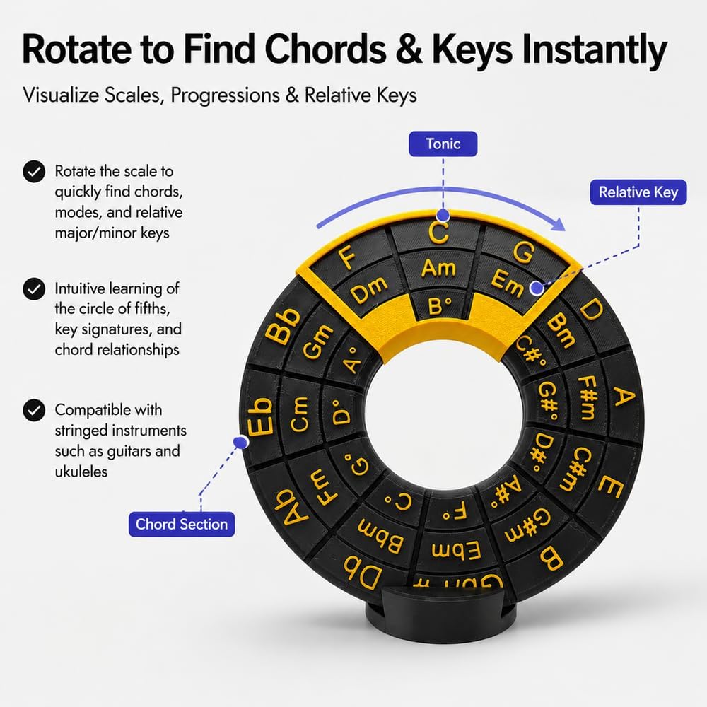 Circle of Fifths Wheel with Stand - view 4