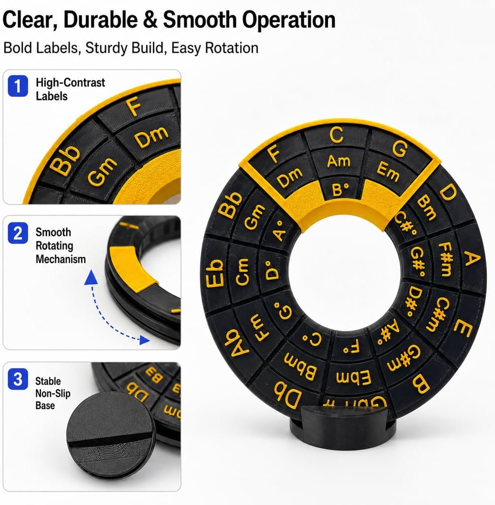 Circle of Fifths Wheel with Stand - view 3