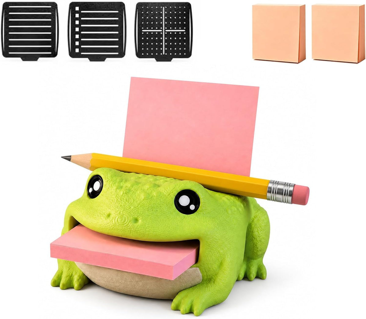 Frog Sticky Note Holder, 3-Piece Desk Set - view 4