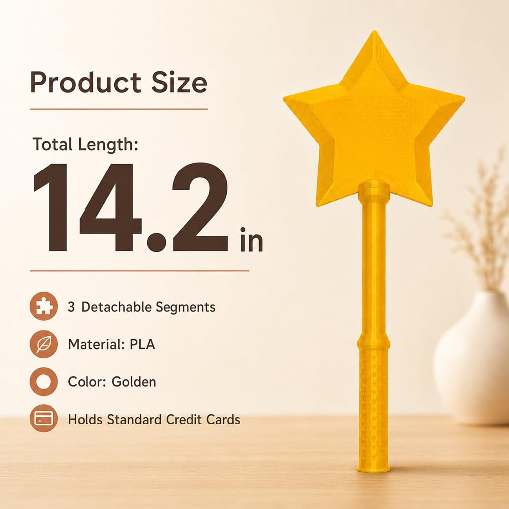 Star Wand Tap-to-Pay Card Holder - Golden