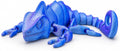 Articulated Chameleon Fidget Toy, Glossy Gradient - Blue