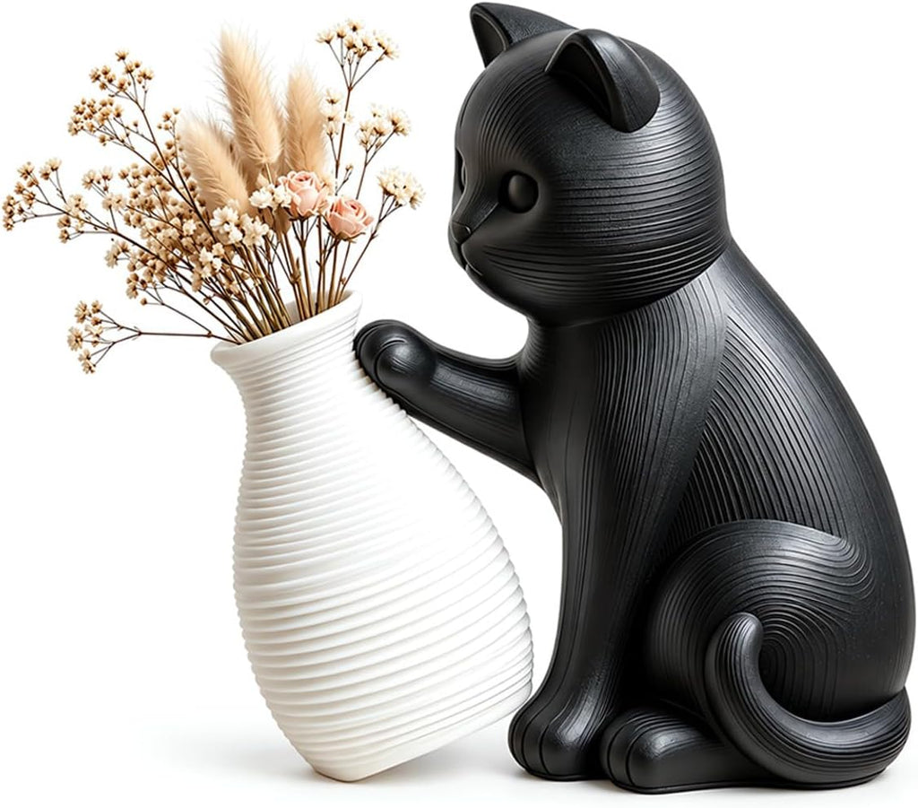 Mini Black Cat Vase - 1 piece