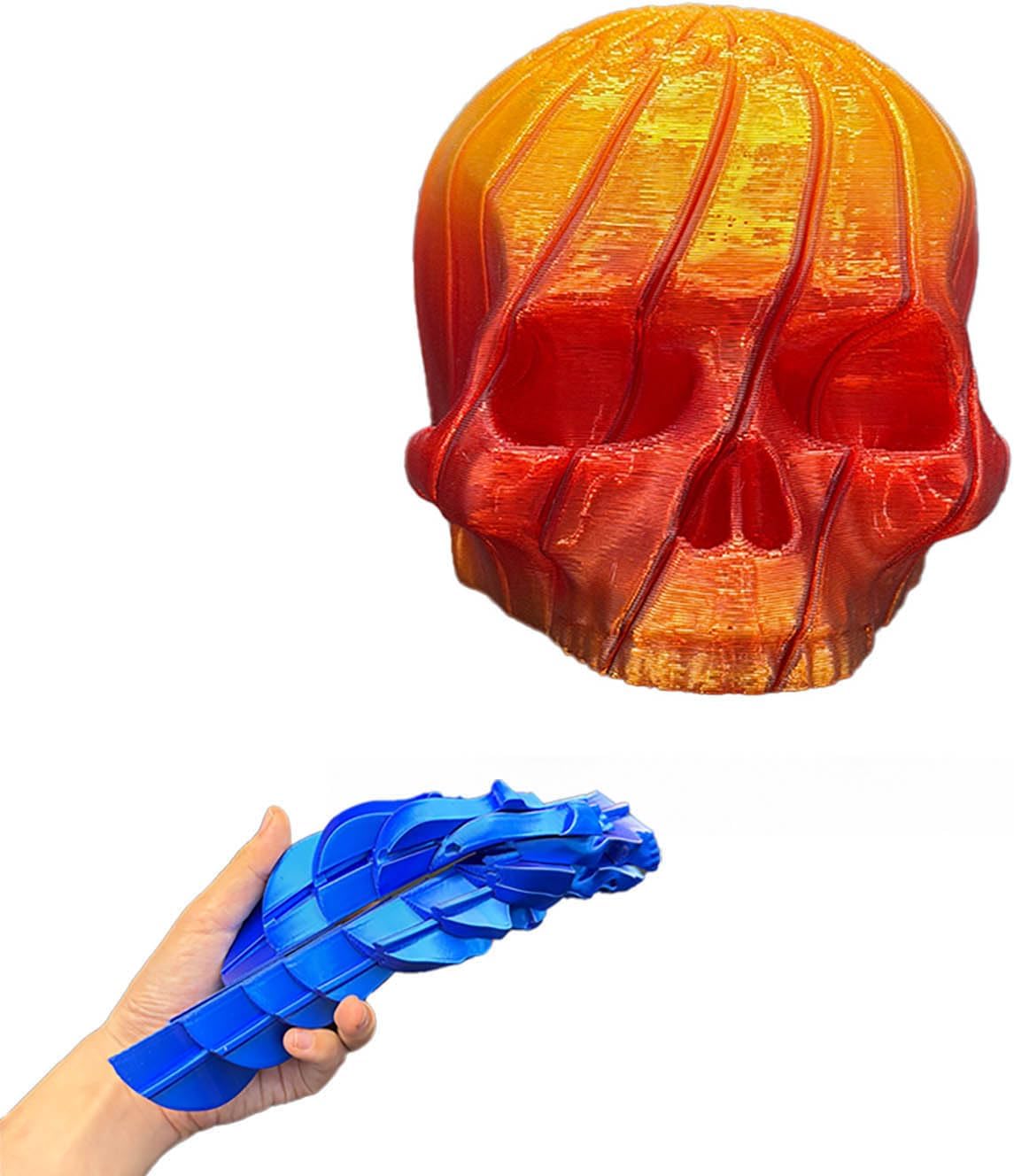 Twisty Skull Fidget Toy - Orange