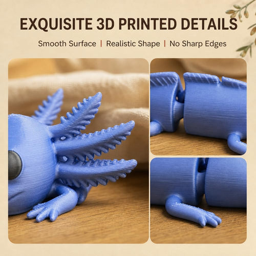 Articulated Axolotl Fidget Toys, 2-Pack (6 in + 3 in) - view 1