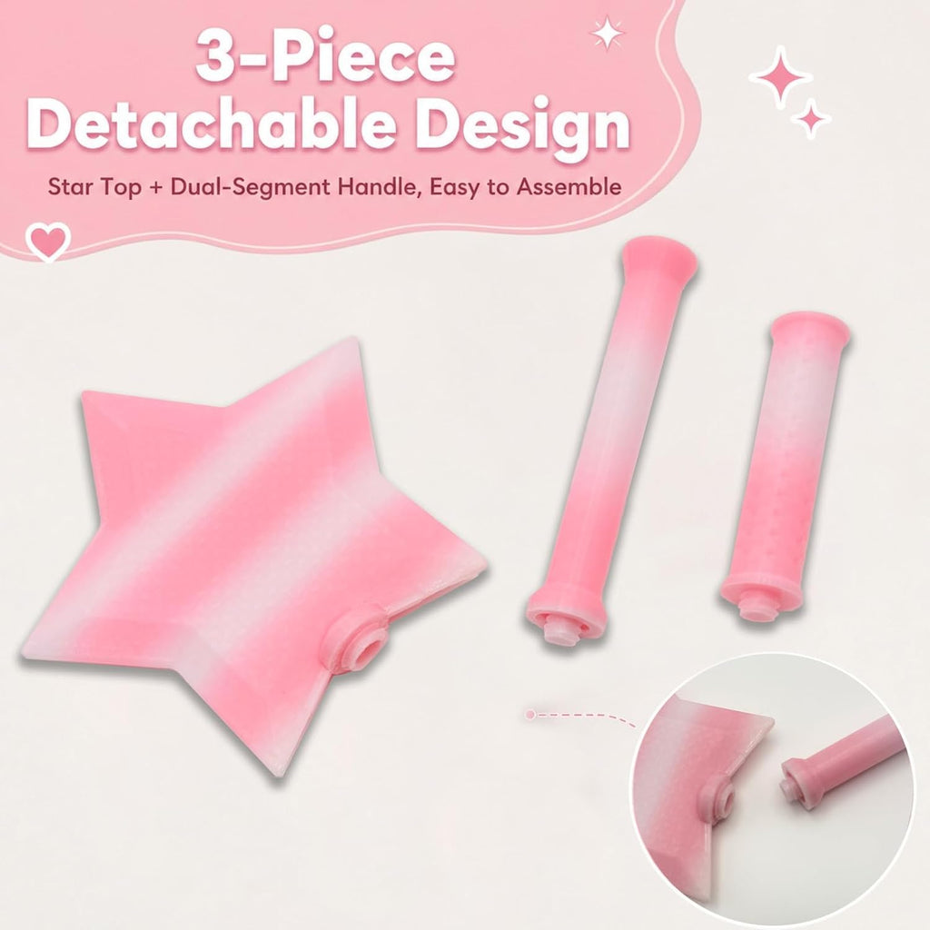 Star Wand Card Holder, Detachable 3-Piece - Pink Gradient