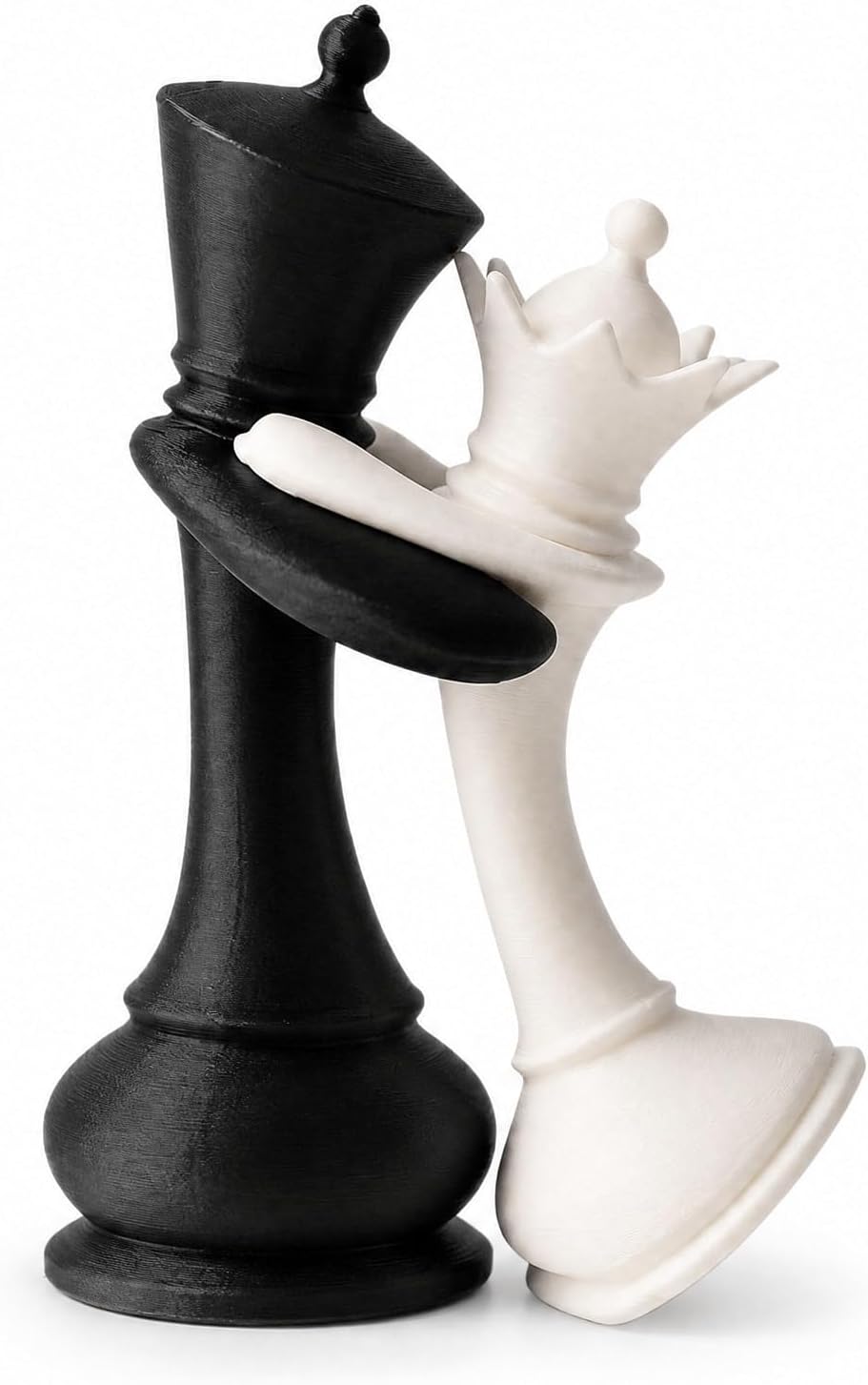 Chess King & Queen Hugging Statue - view 5