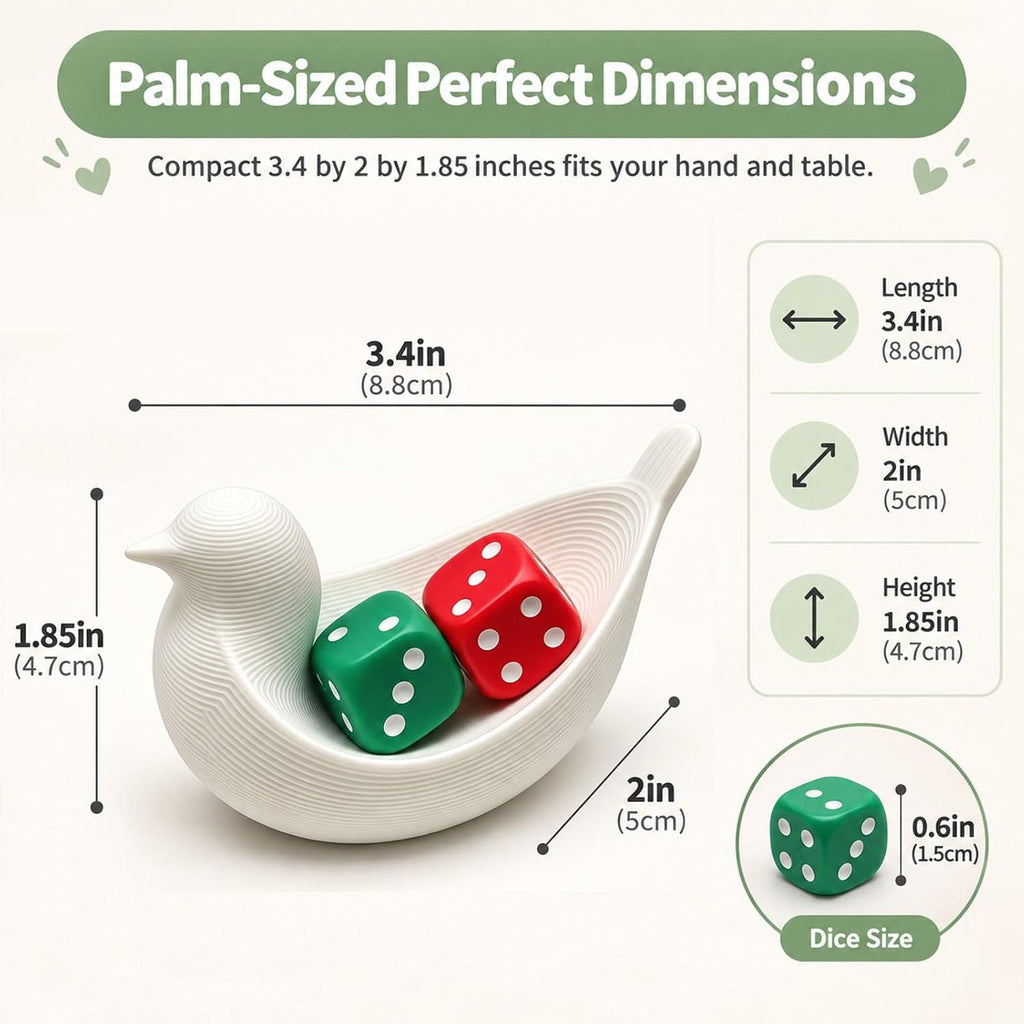 Mini Bird Dice Dish, Holds 2 Dice - view 7