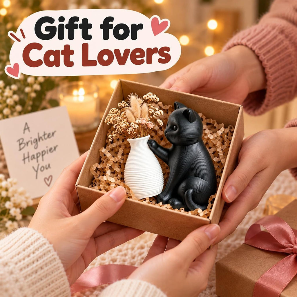 Mini Black Cat Vase - 1 piece