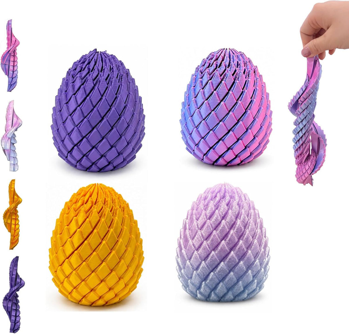 Textured Stretchable Fidget Eggs, 4-Pack - view 1
