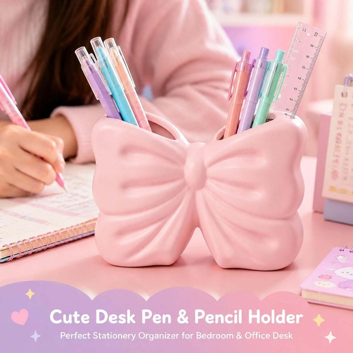 Pink Bow Toothbrush Holder - view 2