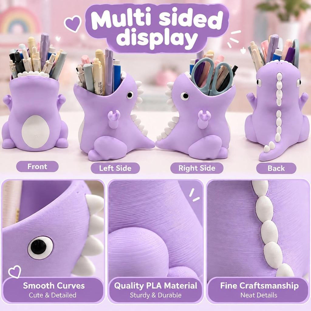 Dinosaur Pen Holder - Purple