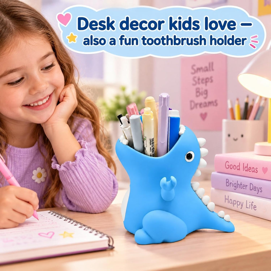 Dinosaur Pen Holder - Blue