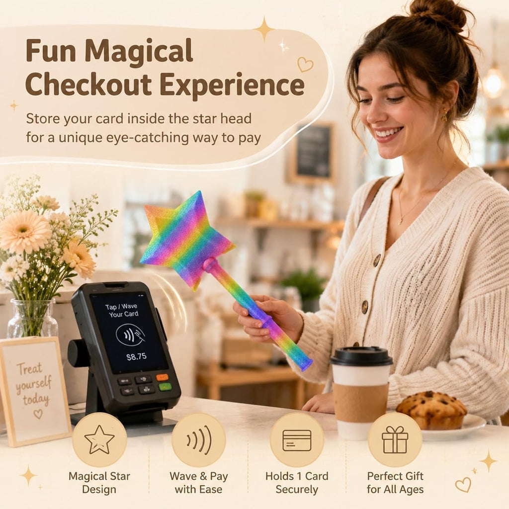 Star Wand Tap-to-Pay Card Holder - Rainbow A