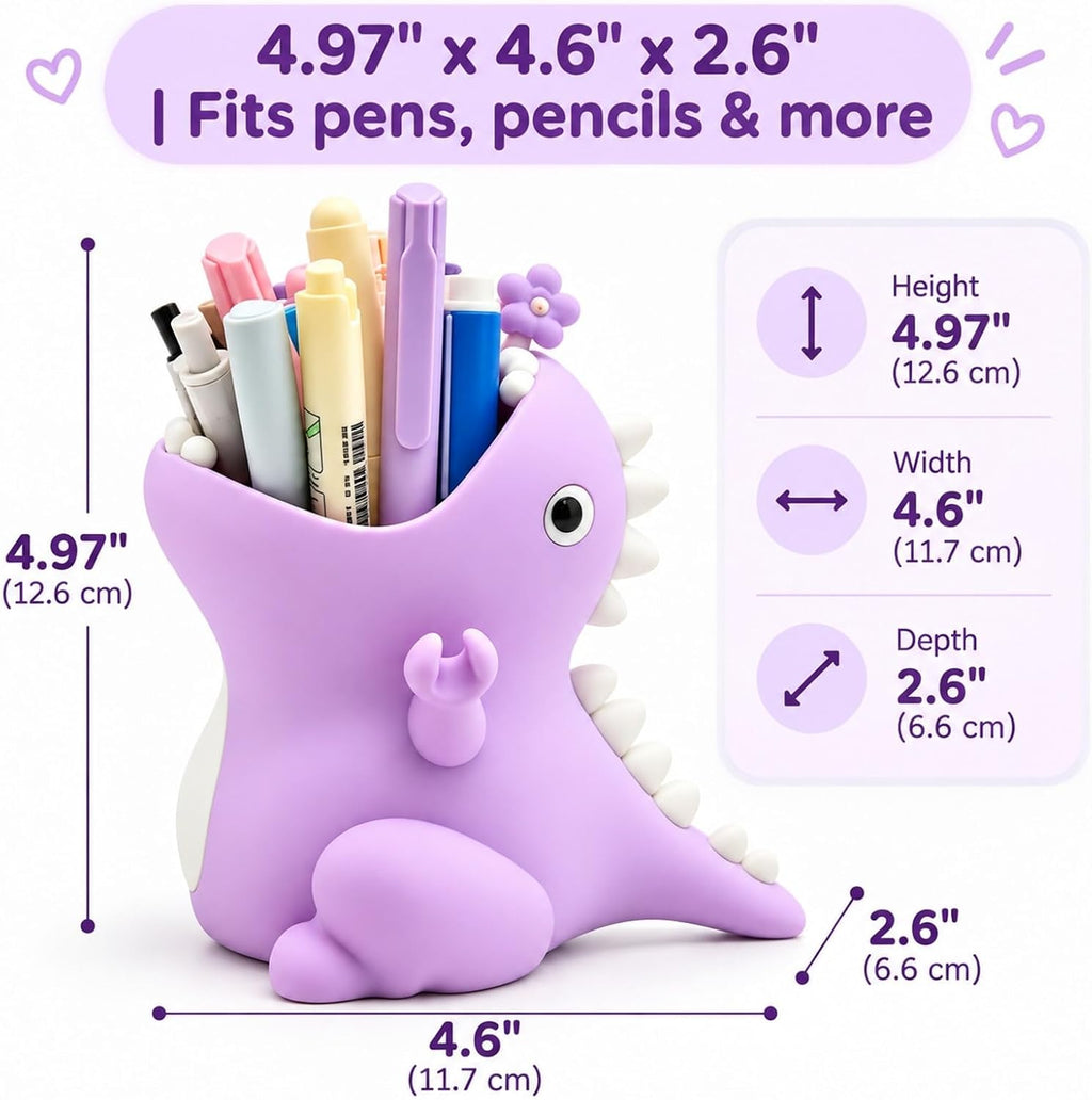 Dinosaur Pen Holder - Purple