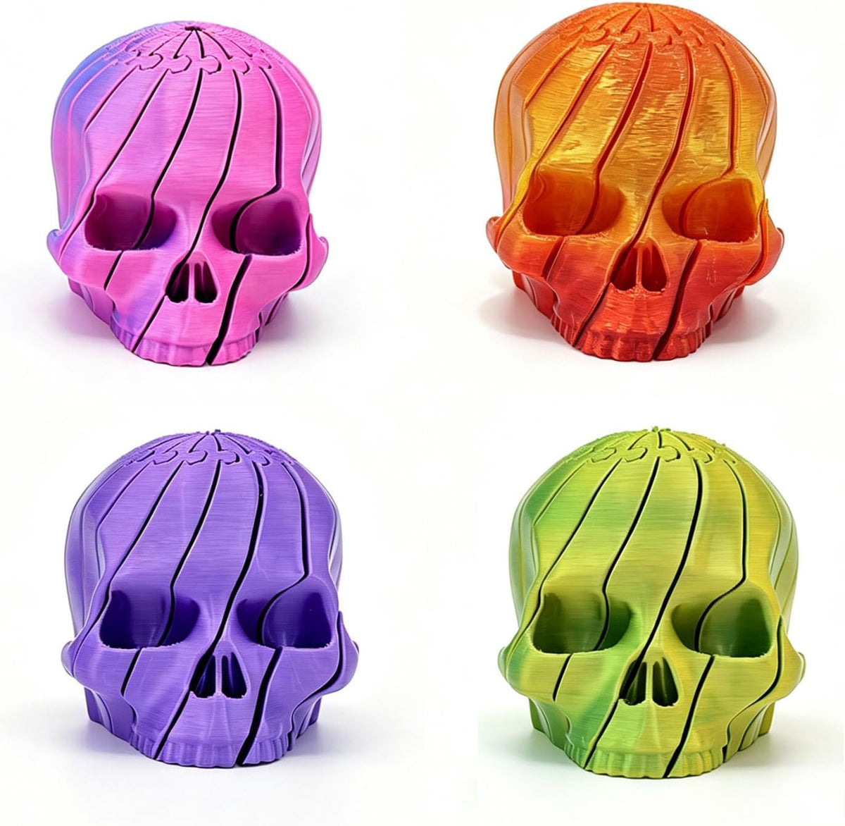 Stretchable Skull Fidget Toys, 4-Pack - view 1