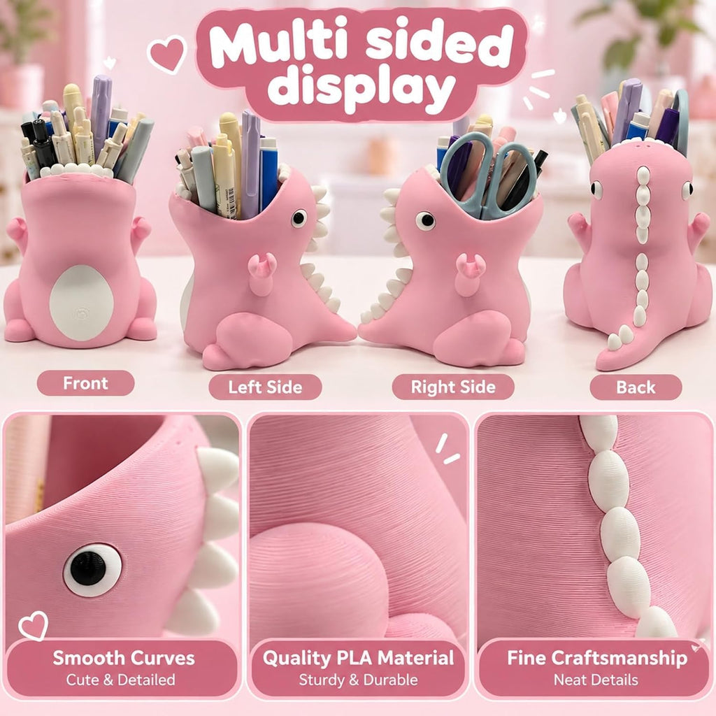 Dinosaur Pen Holder - Pink