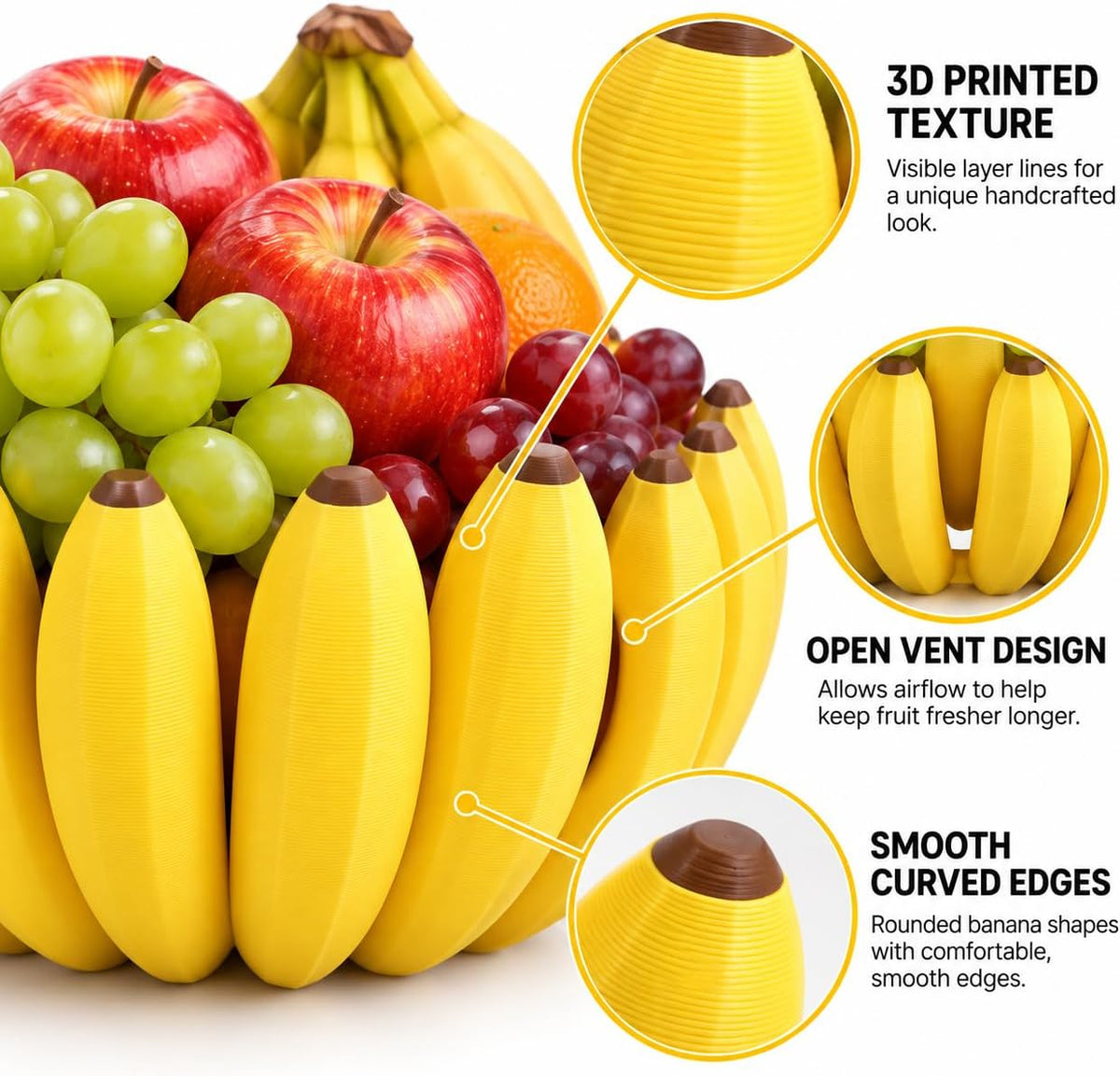 Banana Fruit Bowl Set, 2-Piece - view 6