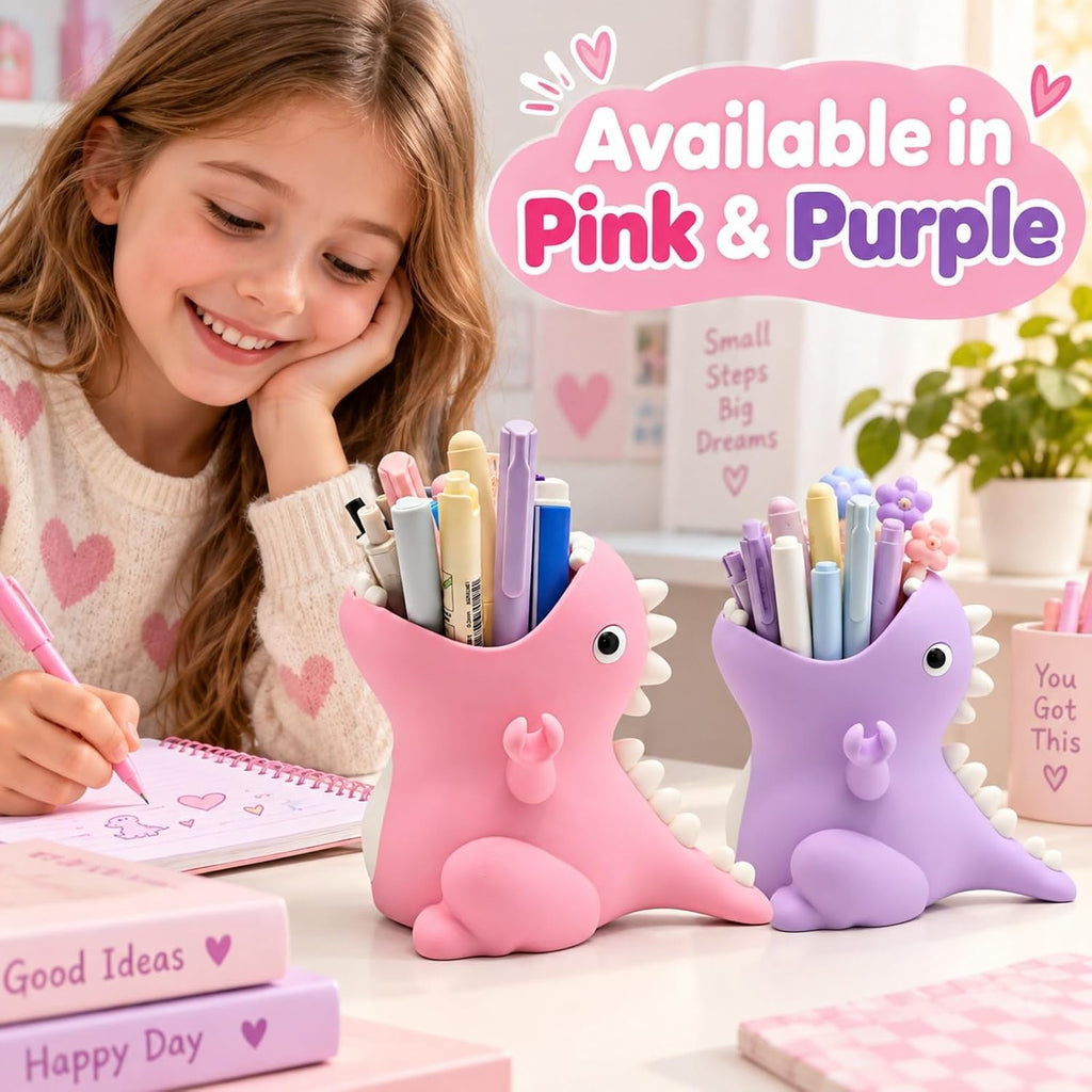 Dinosaur Pen Holder - Purple