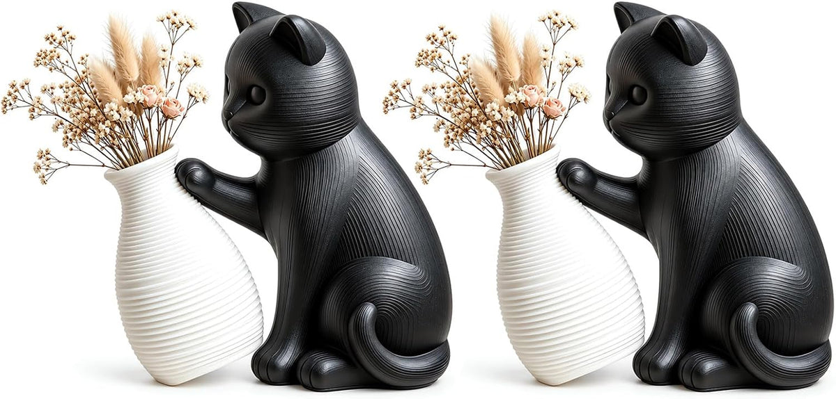 Mini Black Cat Vase - 1 piece