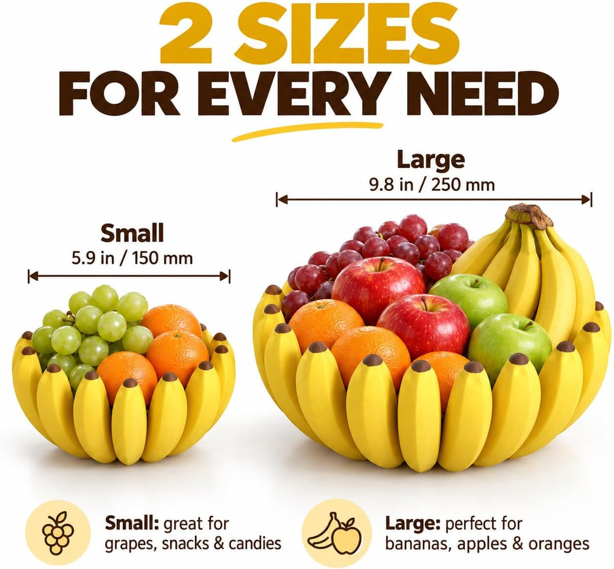 Banana Fruit Bowl Set, 2-Piece - view 7