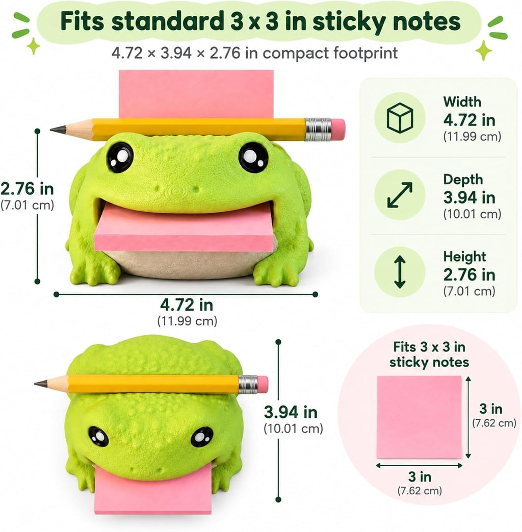 Frog Sticky Note Holder, 3-Piece Desk Set - view 5