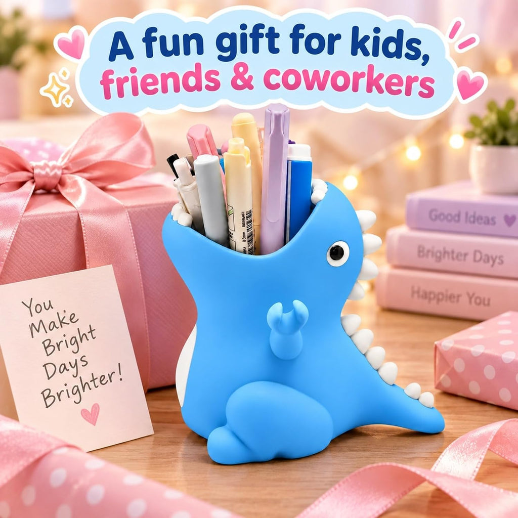 Dinosaur Pen Holder - Blue