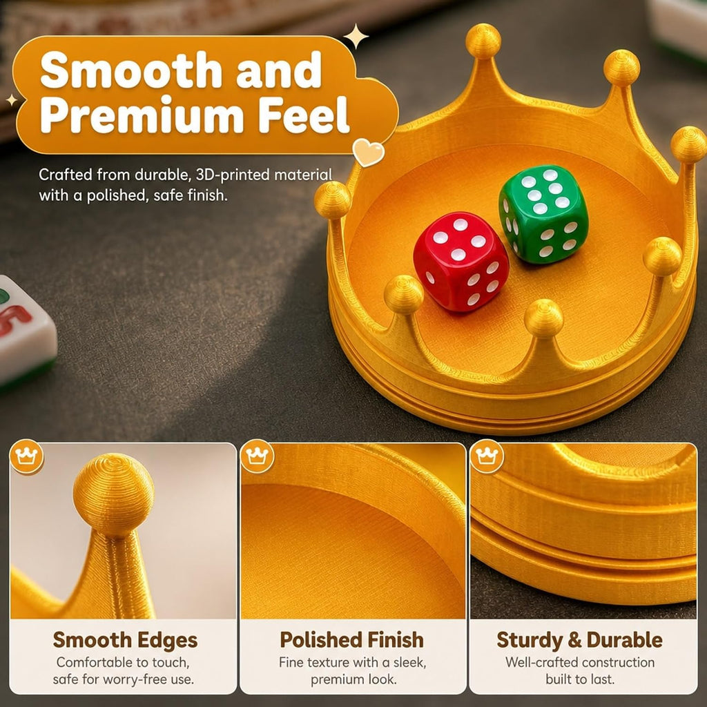 Golden Crown Mahjong Dice Dish - view 4