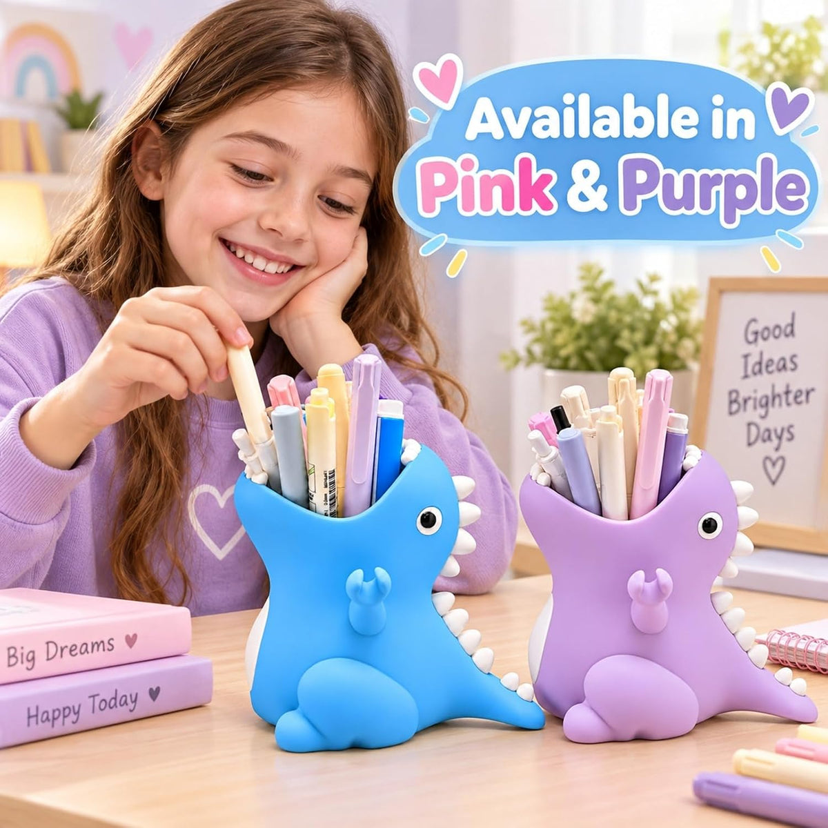 Dinosaur Pen Holder - Blue