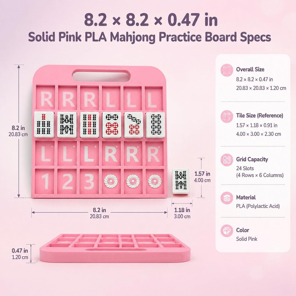 Pink Mahjong Practice Board with 160 Labels - view 6