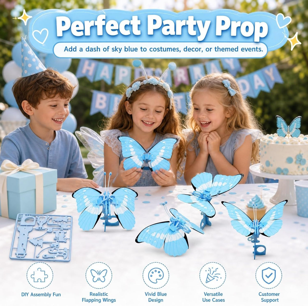 Mechanical Butterfly Puzzle Toy, Flapping Wings - view 3