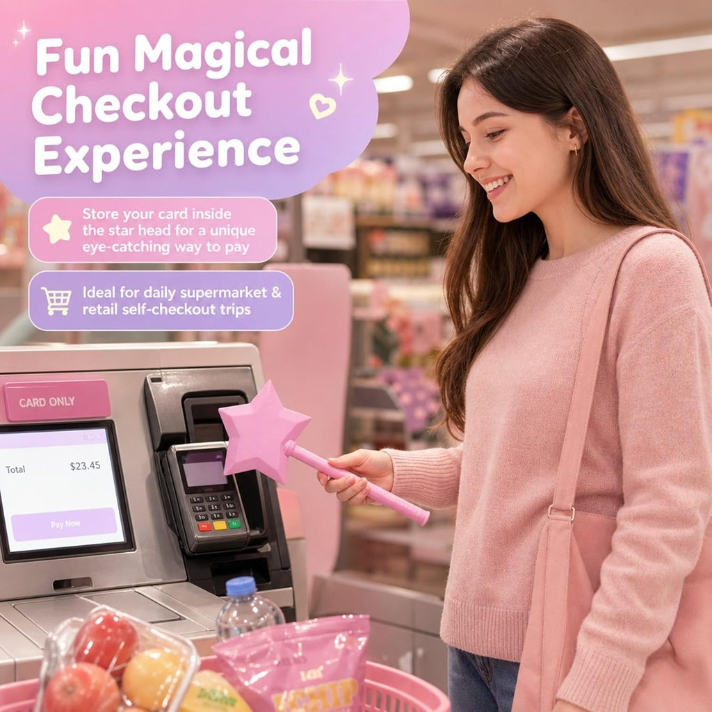Star Wand Tap-to-Pay Card Holder - Pink