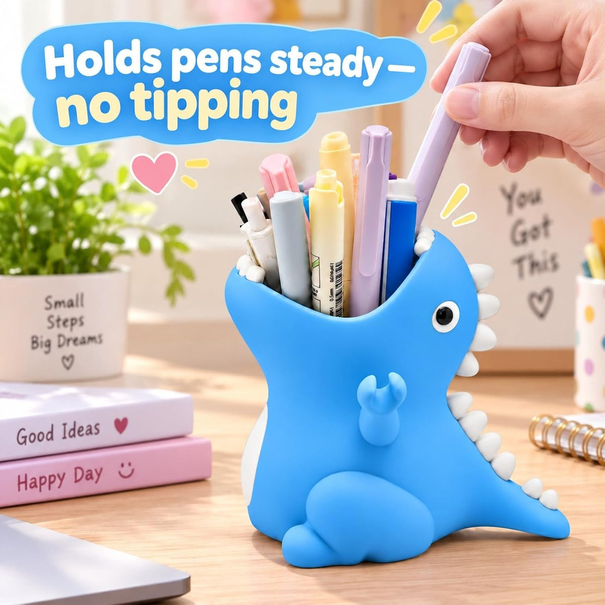 Dinosaur Pen Holder - Blue
