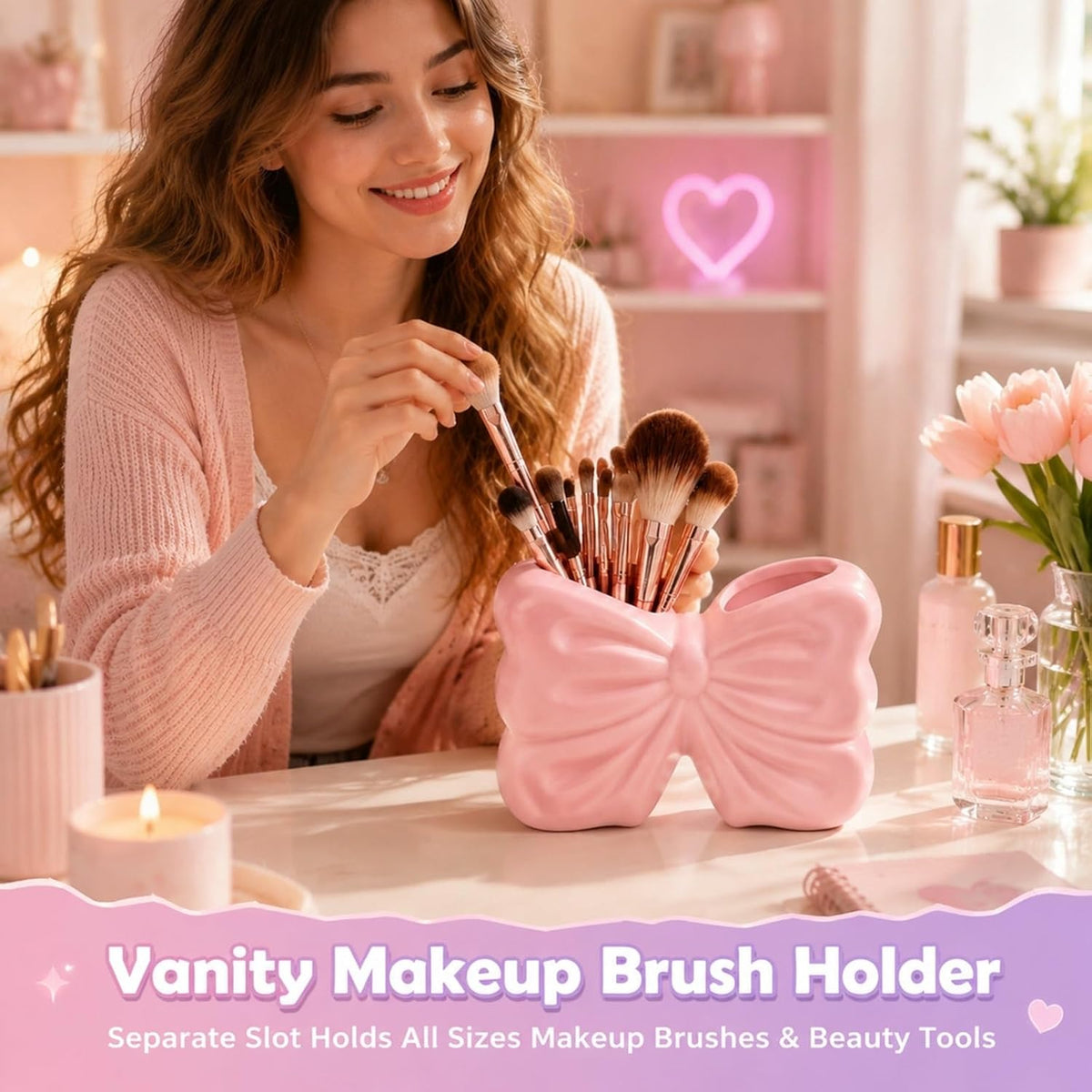 Pink Bow Toothbrush Holder - view 4