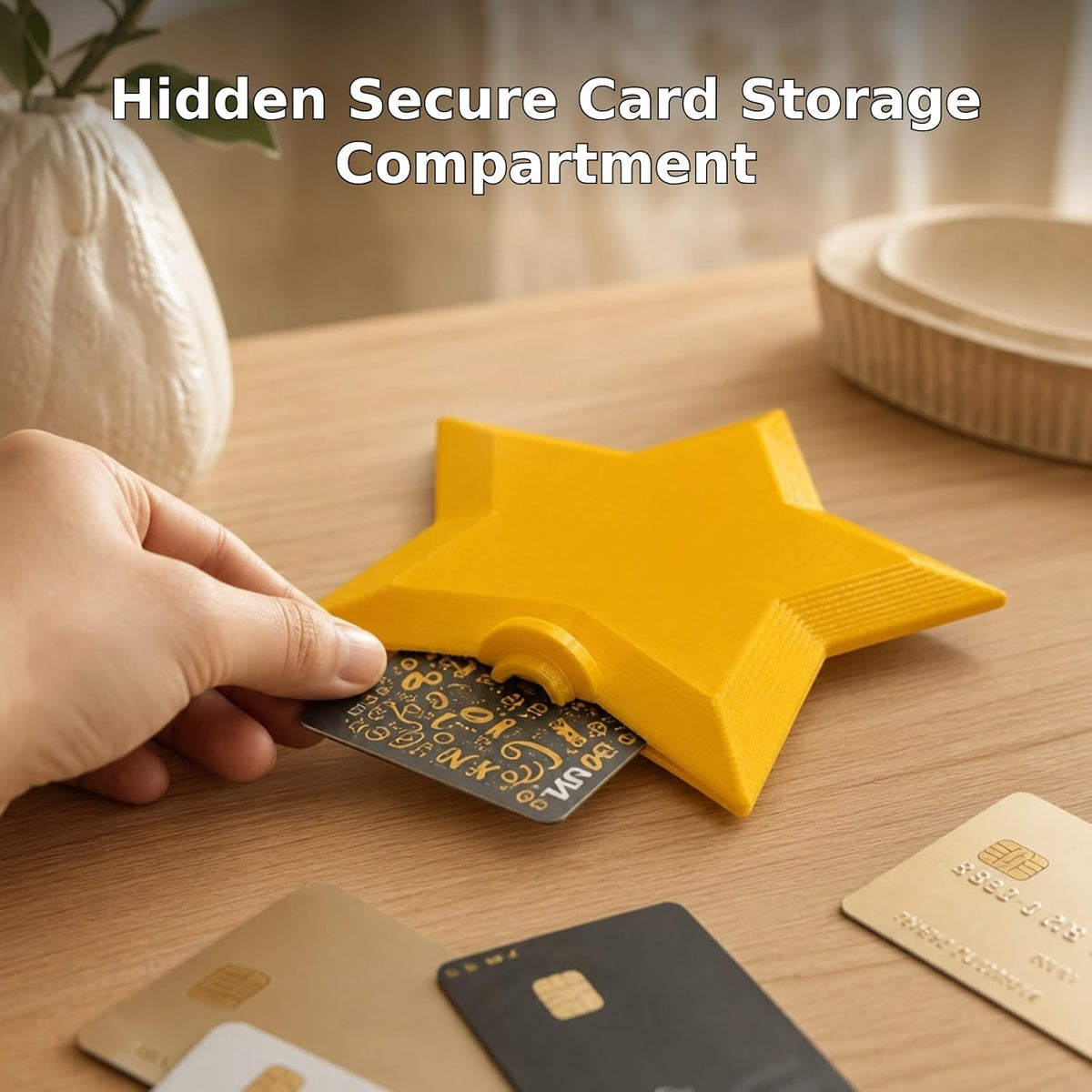 Star Wand Tap-to-Pay Card Holder - Golden