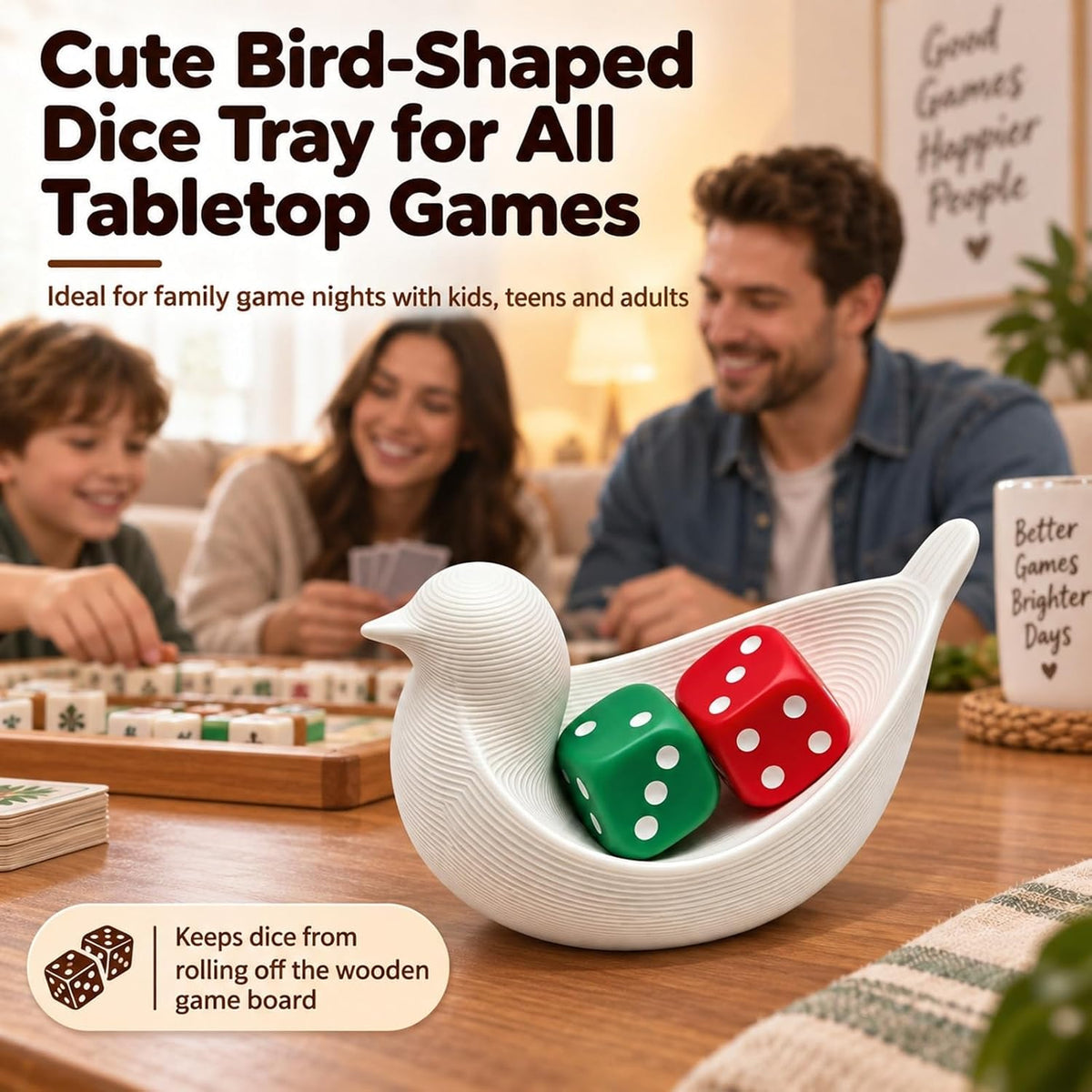 Mini Bird Dice Dish, Holds 2 Dice - view 4